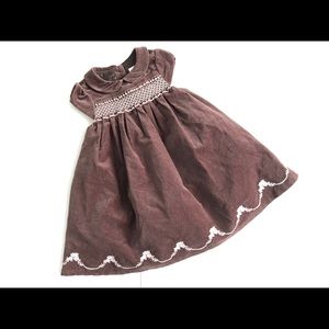 Baby Girl Vintage Velveteen Dress 12-18 months